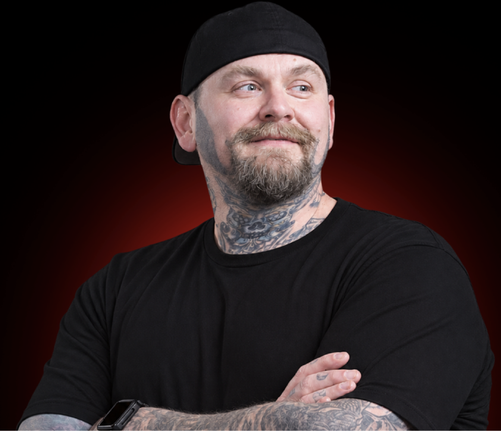 Portrait or tattoo work of Dick Gee